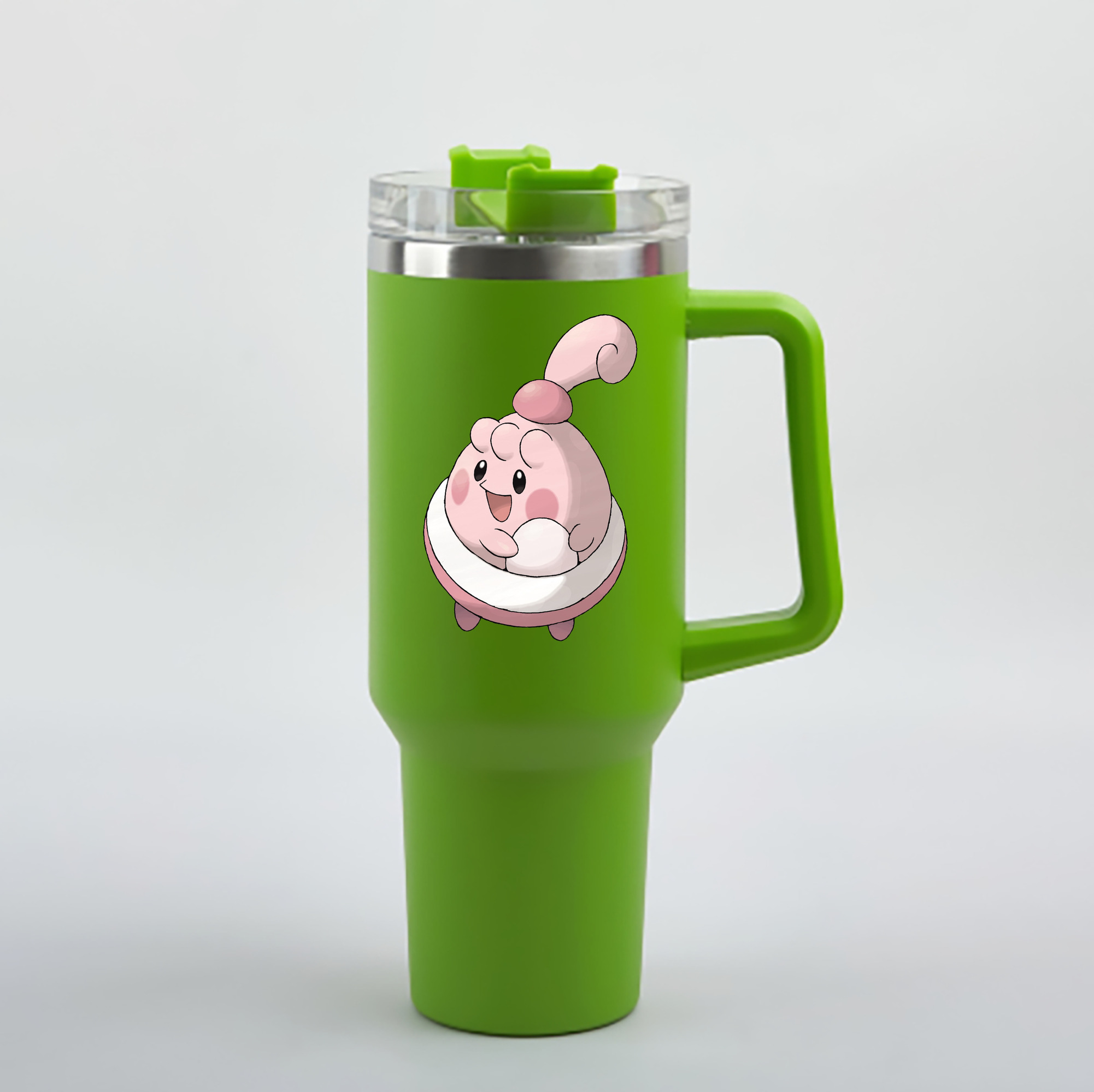 （画像用） ポケットモンスター Pokémon 1200mL車用タンブラー - クリスタルステッカー（プラスチックストロー付き）